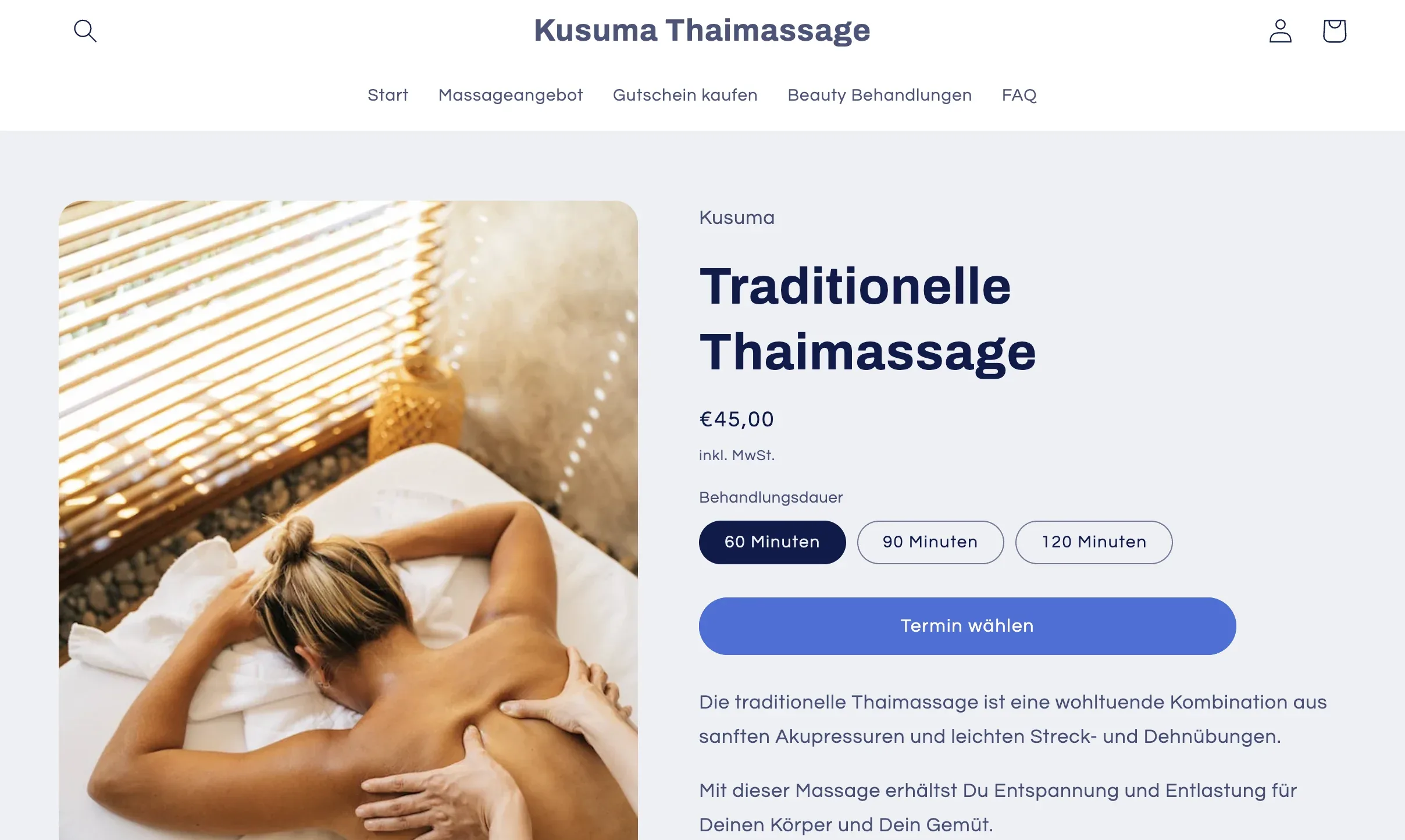 Kusuma Thaimassage Website