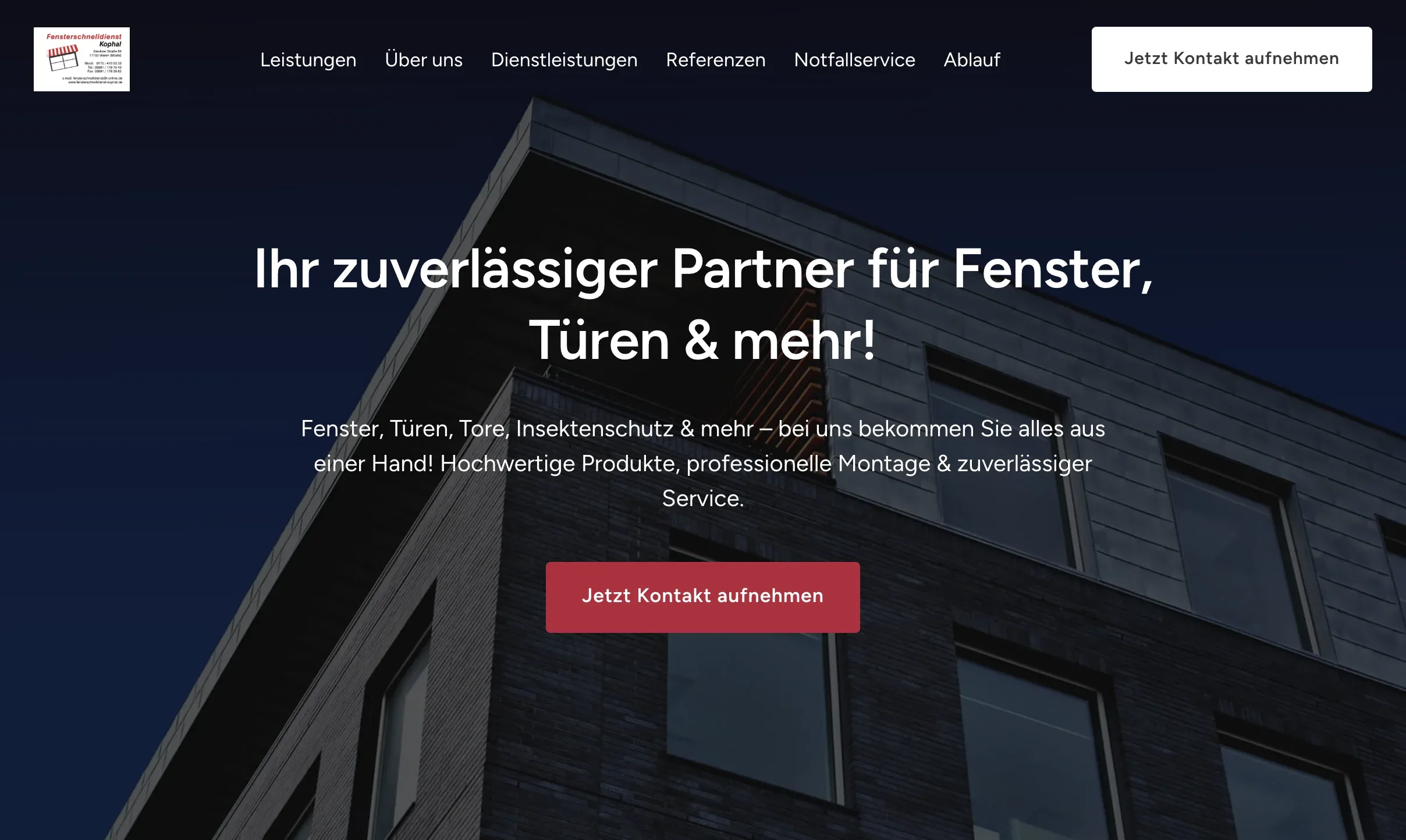 Fenster Kophal Website